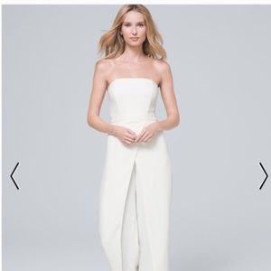 White House black market white jumpsuit size 4
